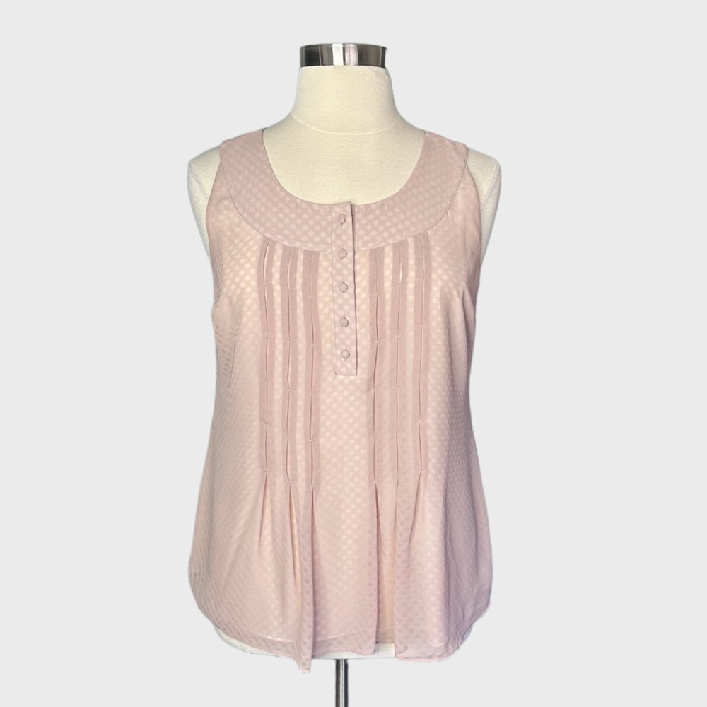 Soft Surroundings Petite Polka Dot‎ Sleeveless Blouse